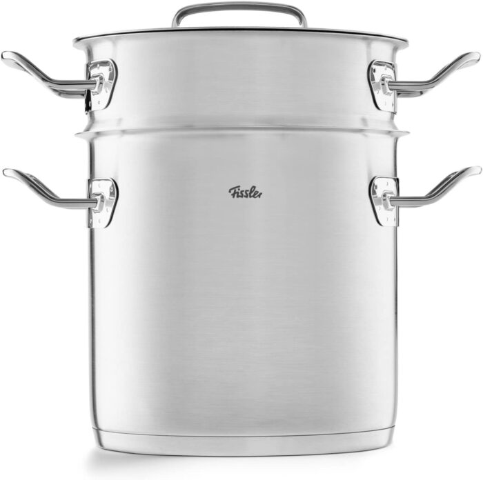 Fissler Original-Profi Collection Multistar / Edelstahl-Topf (Ø 20 cm, 6 L) hoher Kochtopf mit Deckel, Siebeinsatz zum Dünsten und Garen, - Induktion - Image 2