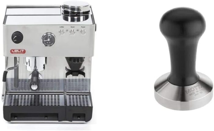 Lelit Anita PL042EMI semi-professionelle Kaffeemaschine mit integrierter Kaffeemühle, ideal für Espresso-Bezug, Cappuccino und Kaffee-Pads-Edelstahl-Gehäuse, Stainless Steel, 2.7 liters, stahl