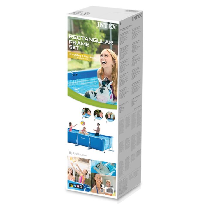 Intex Rectangular Frame Pool - Aufstellpool - 450 x 220 x 84 cm & Steinbach Filteranlage Active Balls+, Umwälzleistung 3,8 m³/h, Anschluss Ø 32/38 mm, inkl. 320 g Filter Balls, 040386 - Image 5