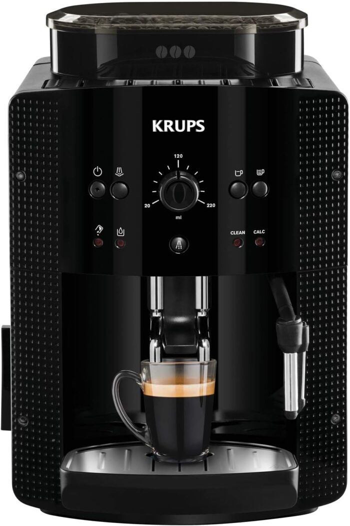 Krups Roma EA81M8 Espressokocher 1,7 l, 3 Temperaturstufen, 3 gemahlene Texturen, Schwarz