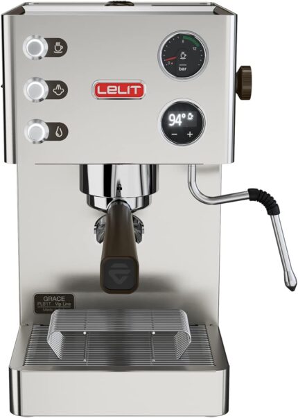 LELIT Victoria PL91T, Prosumer-Kaffeemaschine mit LCC Display zur Parametersteuerung, Silber