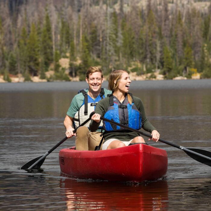 Lifetime Kodiak Canoe with 2 Paddles, Red, 13' - Image 4