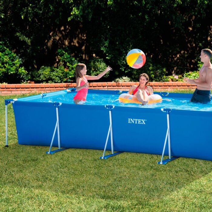 Intex Rectangular Frame Pool - Aufstellpool - 450 x 220 x 84 cm & Steinbach Filteranlage Active Balls+, Umwälzleistung 3,8 m³/h, Anschluss Ø 32/38 mm, inkl. 320 g Filter Balls, 040386 - Image 6