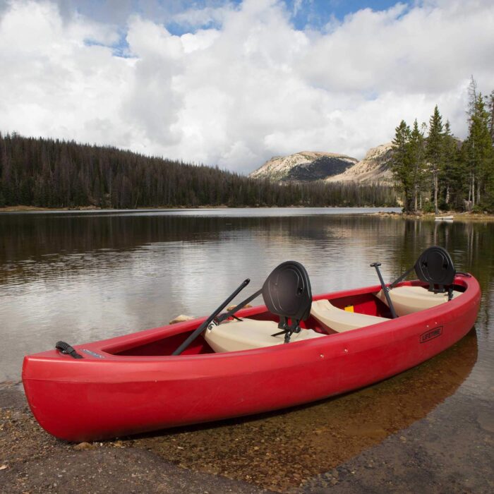 Lifetime Kodiak Canoe with 2 Paddles, Red, 13' - Image 5