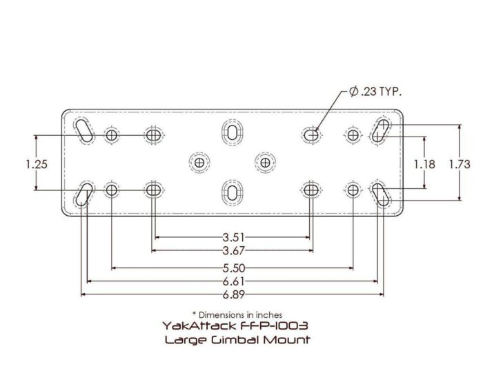 rectangular fish finder mount with track mounted locknload mounting system ffp 1003 72215.1648733587