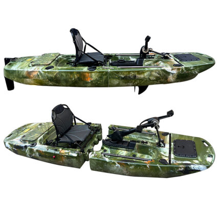 9.5ft Modular Raider Pedal Fishing Kayak | Propeller Drive | Super Lightweight, 400lbs Capacity | Easy to Store - Easy to Carry |No roof Racks - No Wall Racks | Adults Youths Kids